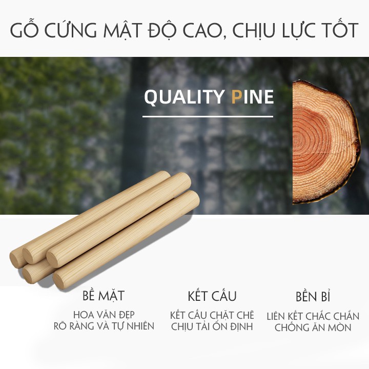 Bàn trà vuông sofa/cafe chân gỗ tự nhiên sơn lót PU, đầy đủ kích thước và chiều cao lựa chọn