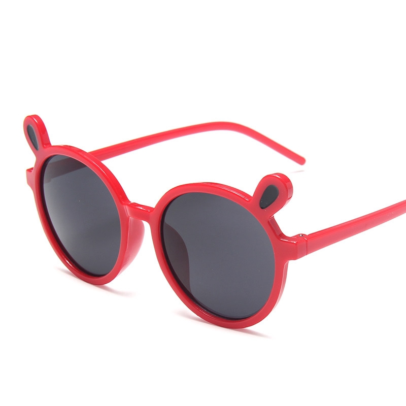 Sunglasses For Kids 2020 new Korean Version Of Cute Bear Ear Round Glasses PC Frame Kids Glasses