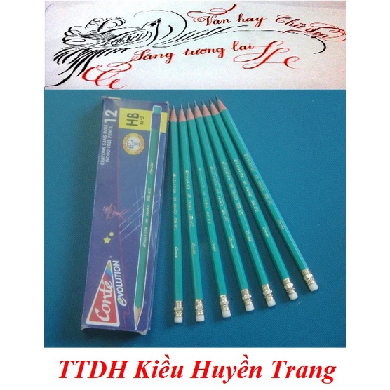 Chì Pháp có tẩy/không tẩy HB/2B