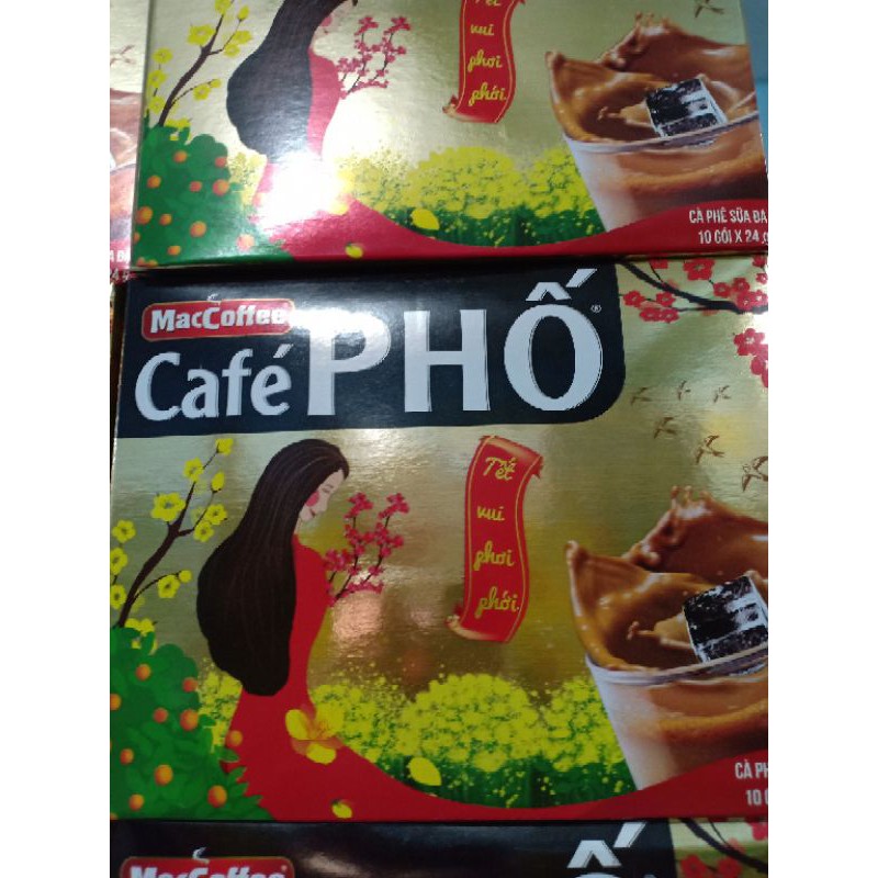 Hộp 10gói cafe Phố sữa đá hoa tan giá 35