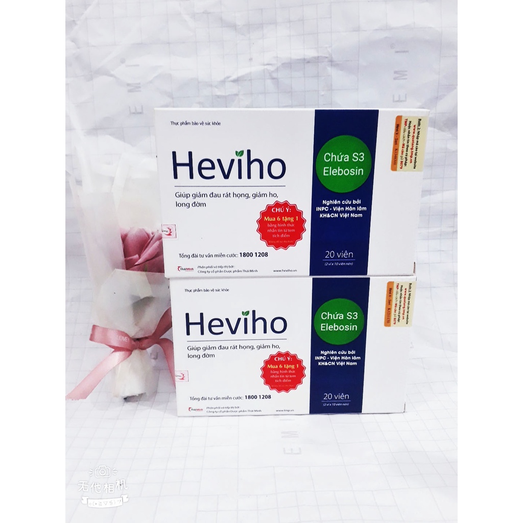 Viên uống HEVIHO, giúp giảm đau rát họng, giảm ho, long đờm và giúp làm ấm họng