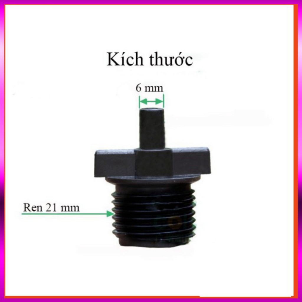 [GIÁ TỐT]  Béc phun sương màu cam và ren 21mm ( nhựa cao cấp) đầu phun không bị tắc, điều chỉnh được lượng nước (1tia)