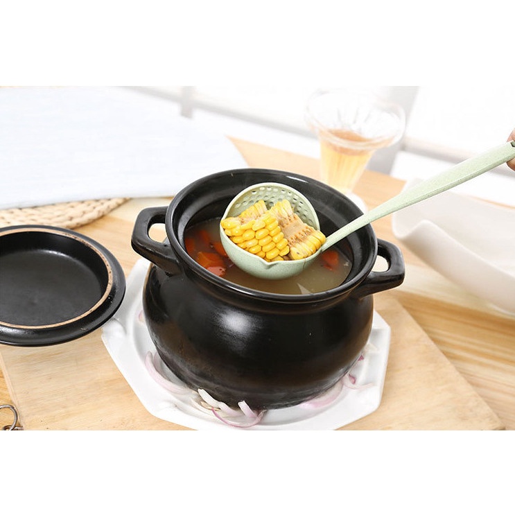 Muôi múc canh 2in1 có lỗ thoát nước tiện dụng