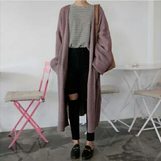 Áo khoác cardigan len dáng dài