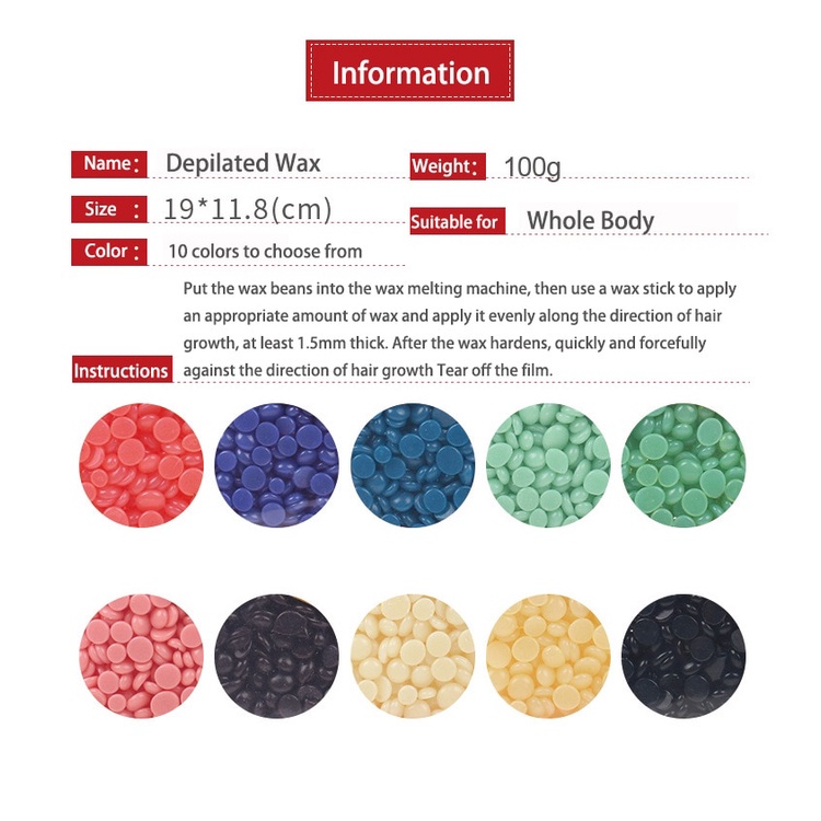 Túi Đậu Sáp Cứng Tẩy Lông Cơ Thể 50g / 100g