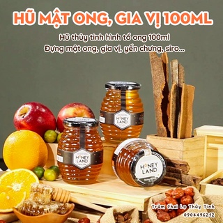 HŨ THUỶ TINH 100ml hình ong Chưng yến, đựng mật ong (Hũ trơn, không in hình)