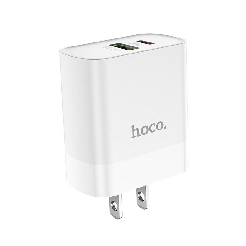 ✔CHÍNH HÃNG✔Bộ sạc Hoco C80 2 cổng ( USB + Type-c ) sạc nhanh PD 18W Q.C3.0-cáp Type-C to Linghning cho iPhone 11PROMAX