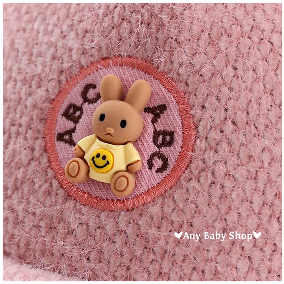 Nón mũ lưỡi trai trẻ em lông xù cực mịn tai thỏ cho bé trai và bé gái nhiều màu xinh yêu ❣❣