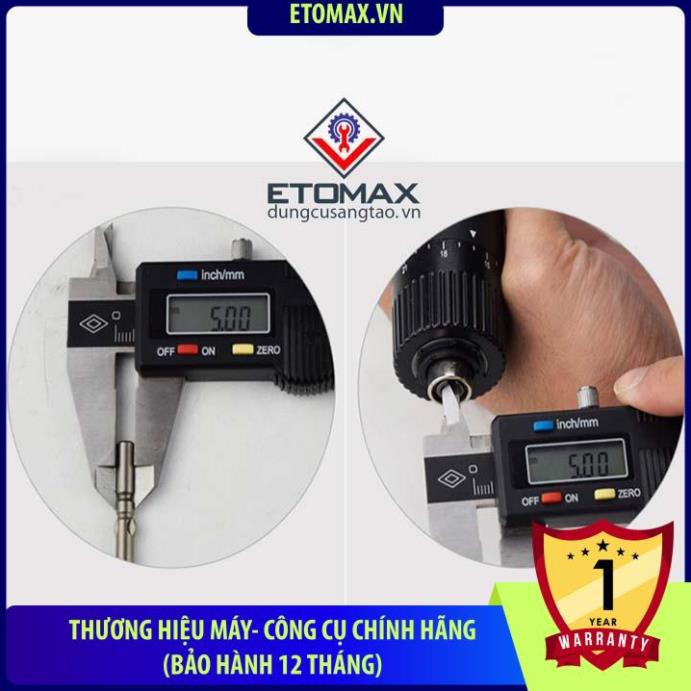 Bộ 10 đầu vặn vít 4 cạnh cao cấp trục 5mm,có từ tính.chính hãng Etomax.