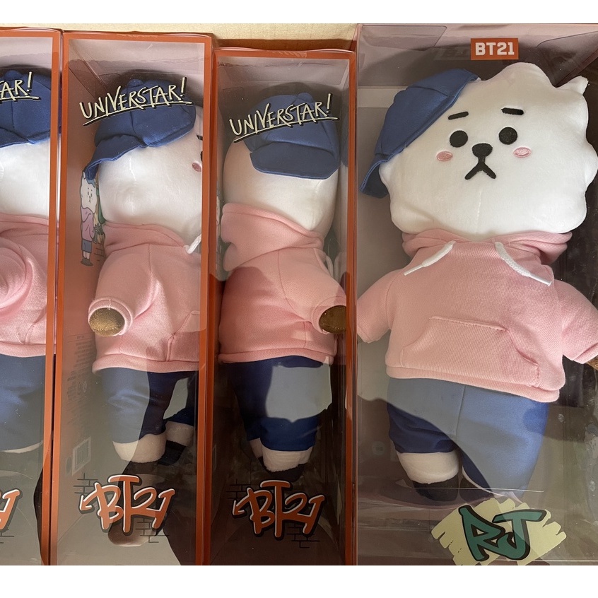 Official BT21 RJ Street Mood Standing Doll gấu bông RJ