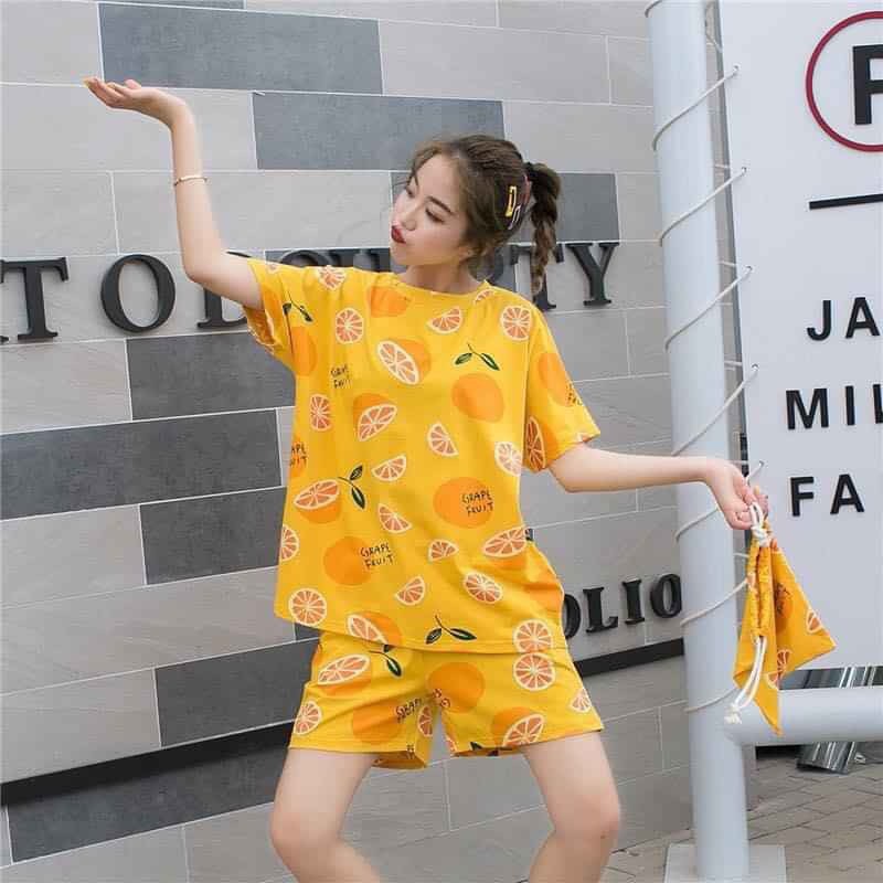 BỘ MẶC NHÀ HÌNH TRÁI CÂY 7 MẪU CUTE - BỘ NGỦ HỌA TIẾT HOA QUẢ | BigBuy360 - bigbuy360.vn