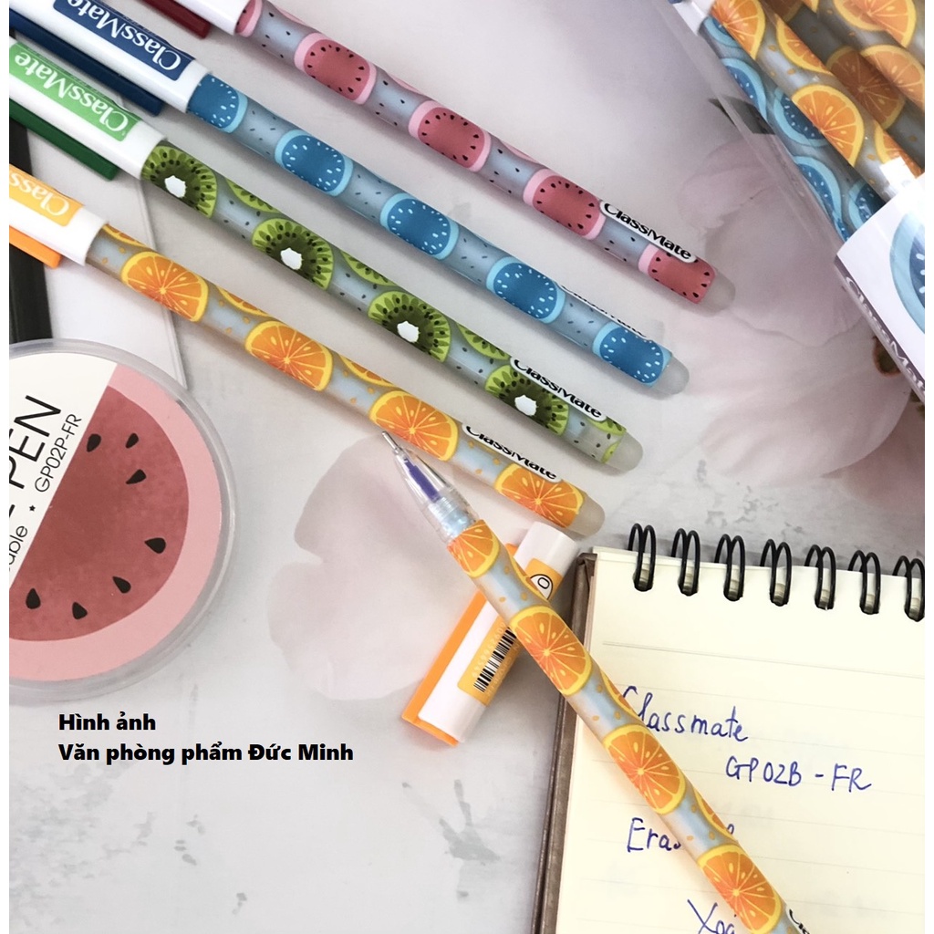 Bút gel xóa được Classmate GP02FR - đầu ngòi 0.5, viết trơn đều không tắc mực - vpp Quế Anh