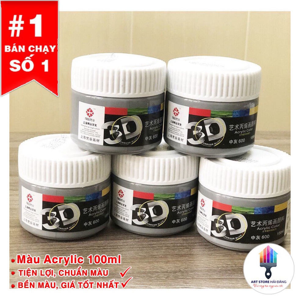 Màu Vẽ Acrylic, vẽ Tường- vẽ toan- vẽ giầy 3D 100ml Chính Hãng<3 siêu đẹp, màu chuẩn đẹp