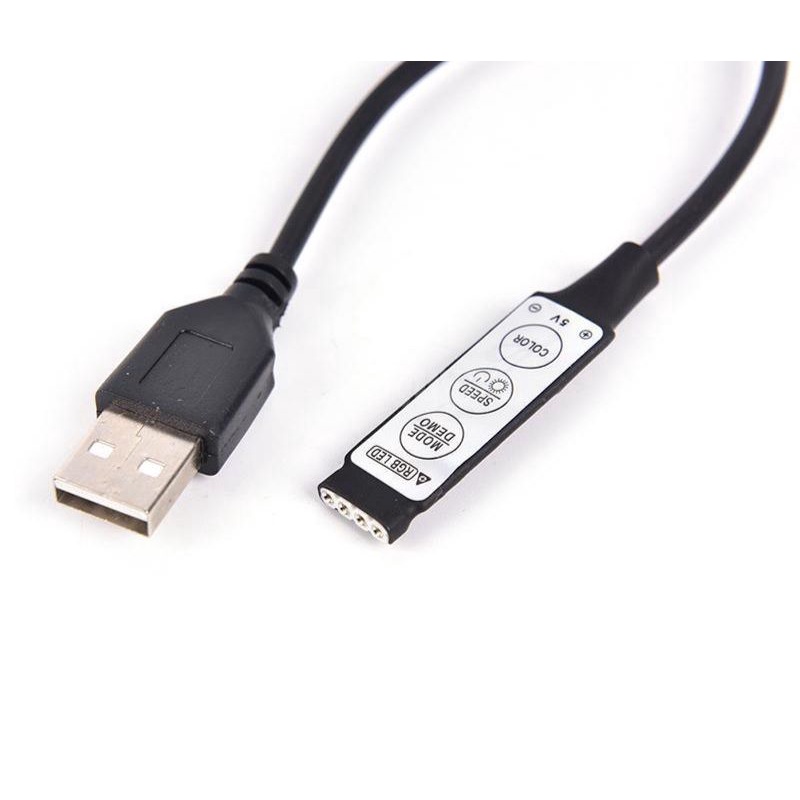 Bộ Điều khiển đèn led RGB 3 nút bấm USB 5V thiết kế nhỏ gọn