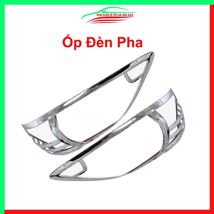 Ốp viền đèn pha hậu mạ crom Innova 2012-2015 chống trầy trang trí bảo vệ xe