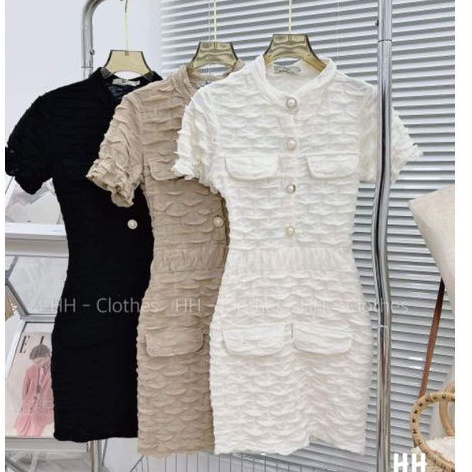 Váy body nhăn nắp túi