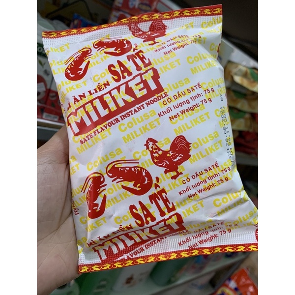 Sét 5 gói mì sa tế Miliket 75g