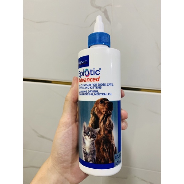 Dung dịch rửa tai cho chó mèo 𝗩𝗶𝗿𝗯𝗮𝗰 𝗘𝗽𝗶 𝗼𝘁𝗶𝗰 𝗔𝗱𝘃𝗮𝗻𝗰𝗲 118ml/237ml Epiotic