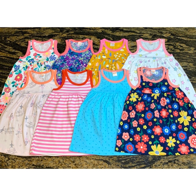 Váy cotton xuất sát nách xinh yêu, mát mẻ cho bé gái - VC