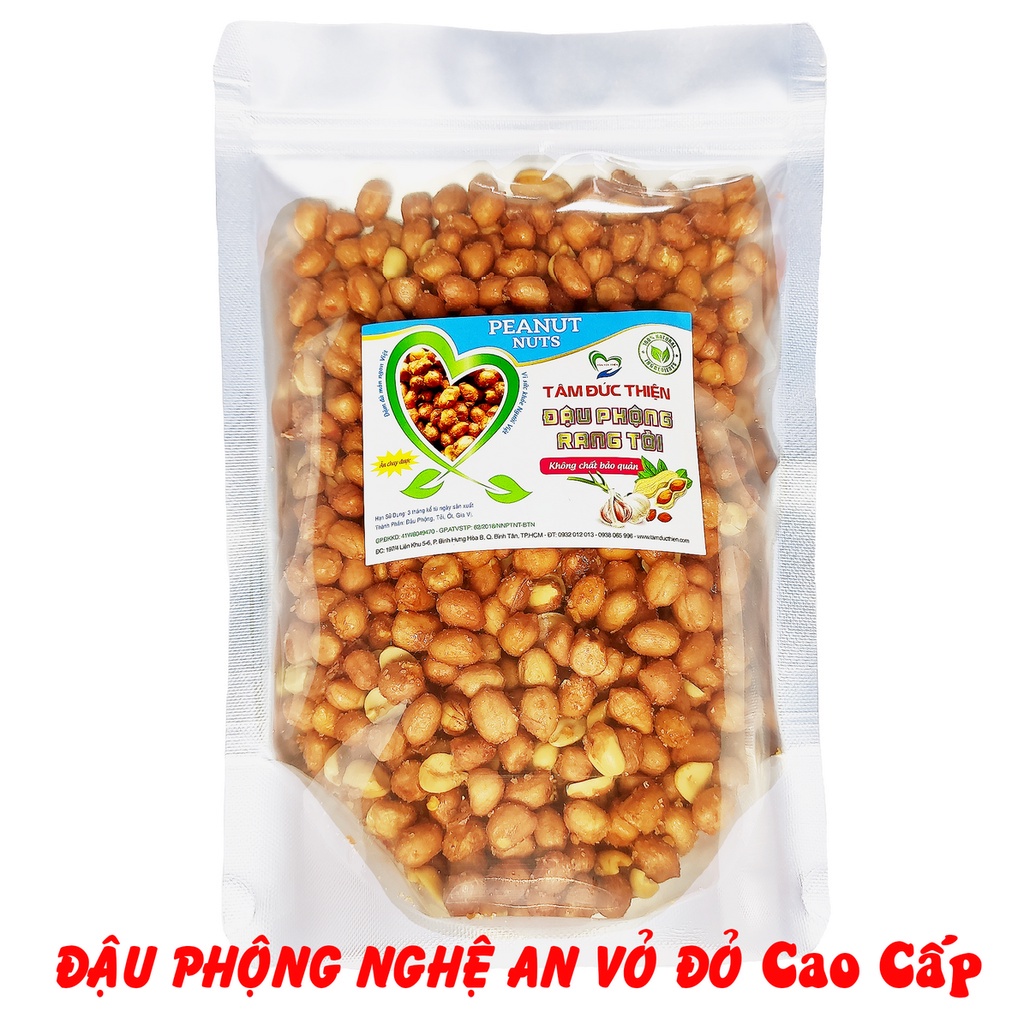 [Mã BMBAU50 giảm 7% đơn 99K] Combo 2 Túi: Đậu Phộng Rang Tỏi Ớt 500GR và Bánh Vỏ Sò &amp; Đậu Hà Lan 205GR Tâm Đức Thiện