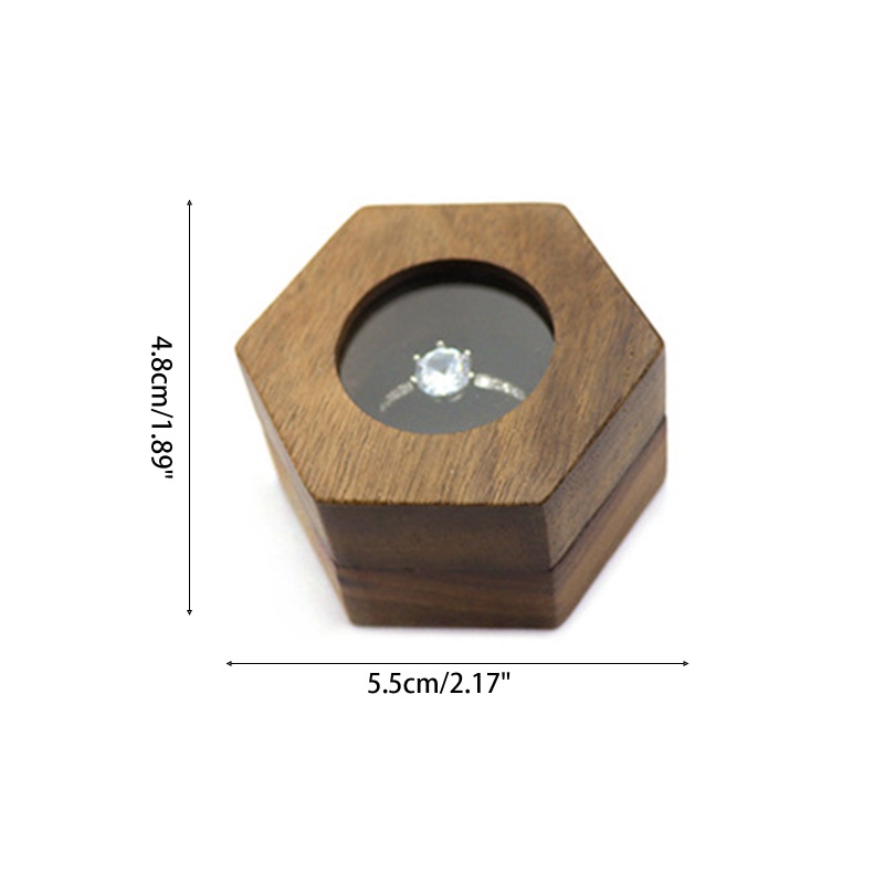 Hộp Đựng Nhẫn Lót Nhung Trong Suốt Phong Cách Vintage