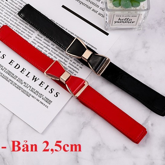 Đai váy bản 2,5cm nơ B23