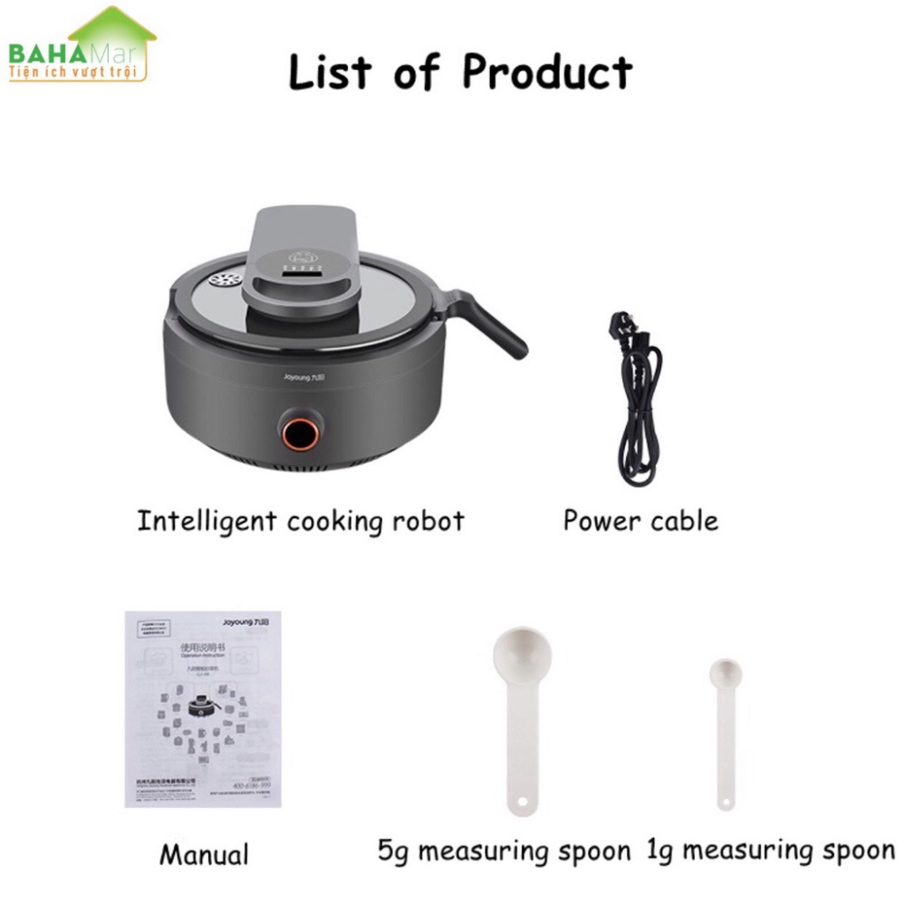 NỒI MÁY NẤU ĂN TỰ ĐỘNG XOAY ĐẢO CHIÊN, XÀO, JOYOUNG A9… NẤU CÁC MÓN ĂN "BAHAMAR" Chức năng: Xào, Chiên, Hầm, Kho, lẩu,..