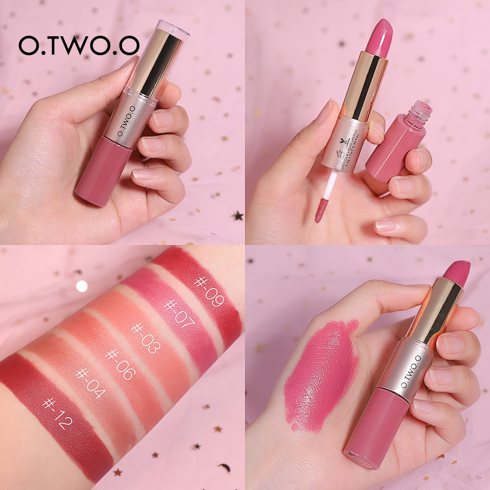 Son Môi O.TWO.O Hai Đầu Lâu Trôi 12 Màu Tùy Chọn 30g | BigBuy360 - bigbuy360.vn