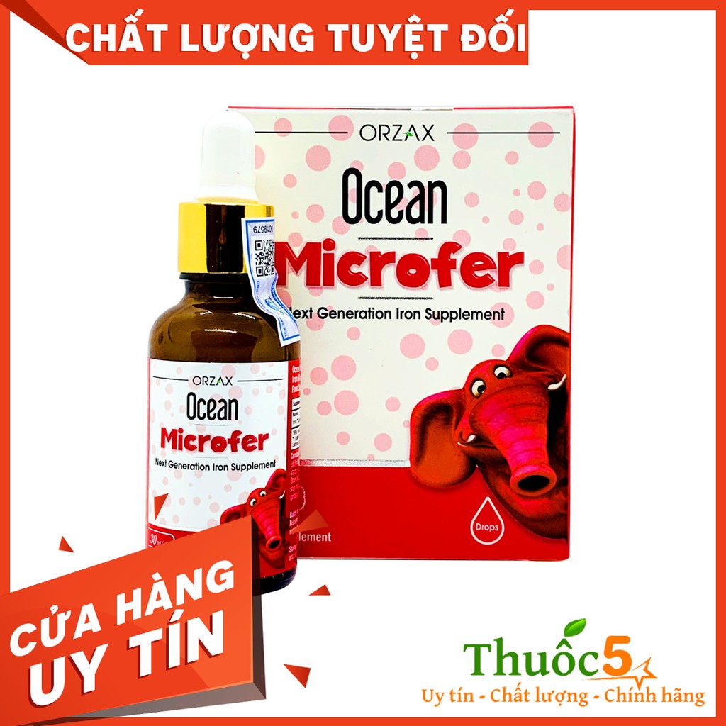 Ocean Microfer Hỗ Trợ Bổ Sung Sắt, Cải Thiện Tình Trạng Thiếu Máu Cho Cơ Thể Hộp 30ml
