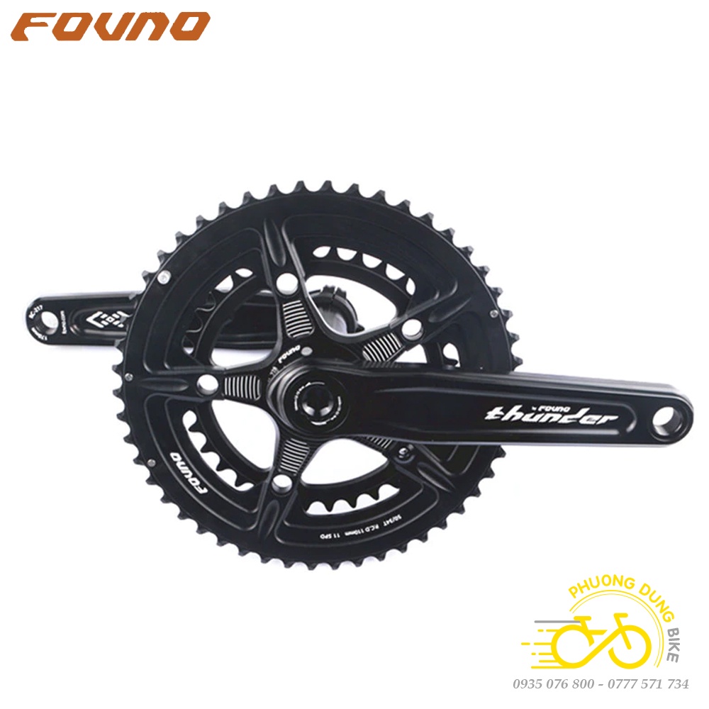 Đùi đĩa  rỗng xe đạp FOVNO THUNDER 34-50T / 36-52T / 39-53T