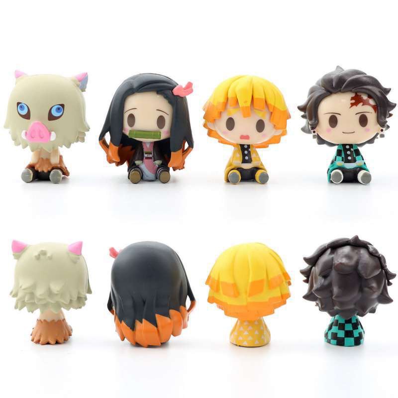 Mô hình Kimetsu No Yaiba chibi - figure thanh gươm diệt quỷ Demon Slayer chibi Tanjirou Nezuko Zenitsu Inosuke