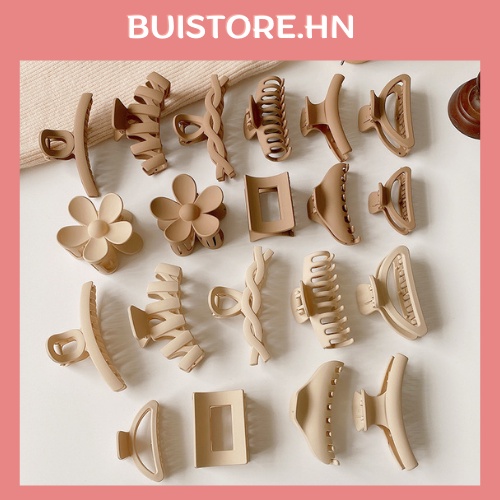 Kẹp càng cua Hàn Quốc, màu cà phê sữa hot trend Buistore