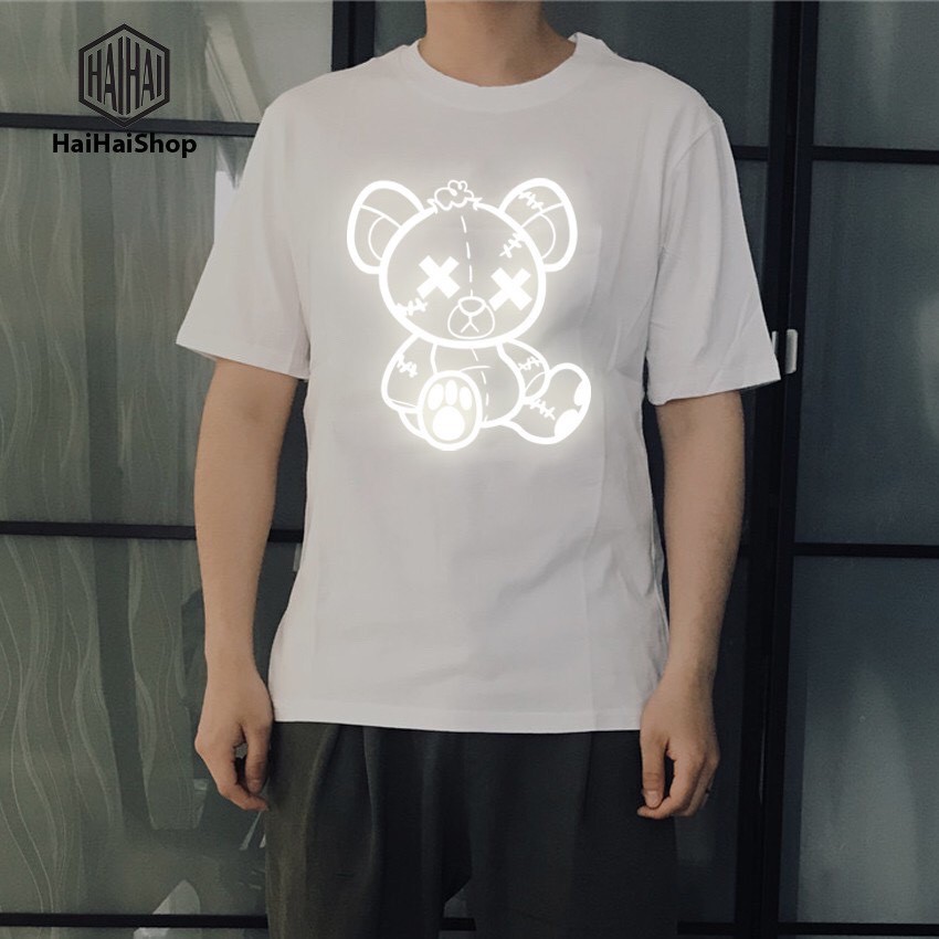 Áo thun 194SHOP Unisex form rộng vải coton dày dặn, co dãn - Gấu Phản Quang