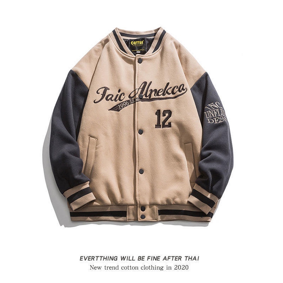 Áo bomber Varsity Jacket Alnekca Nỉ Siêu Đẹp