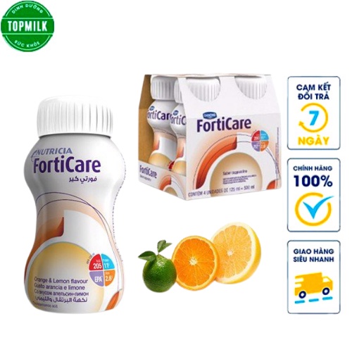 Giá sỉ 2 thùng sữa Forticare 12 lốc ( 4 chai/lốc) dành cho người bệnh K người mời ốm dậy