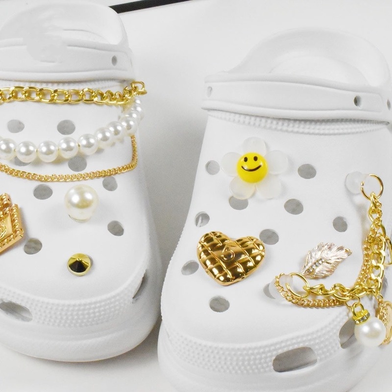 Phụ Kiện Trang Trí Giày Đính Đá/Ngọc Trai Nhân Tạo Thời Trang Diy