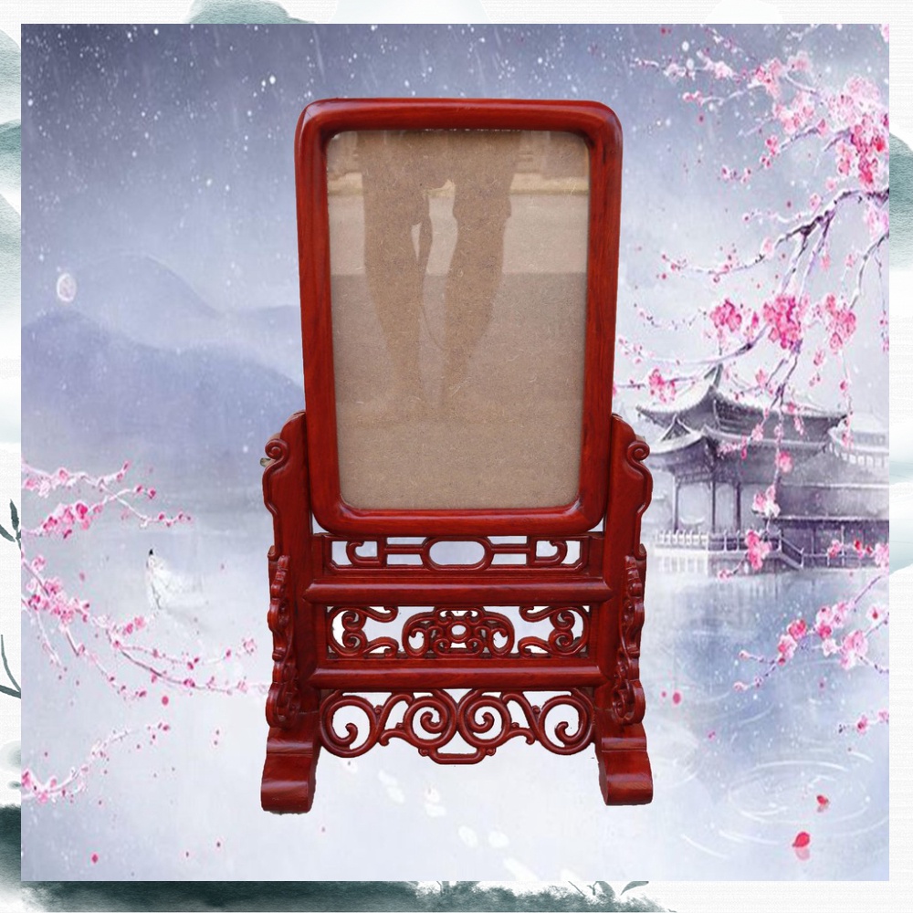 Khung ảnh thờ chiện bo góc cỡ 21 x31 gỗ hương