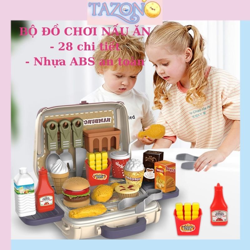 Đồ chơi nấu ăn nhà bếp cho bé, vali nấu ăn cho bé nhựa ABS an toàn