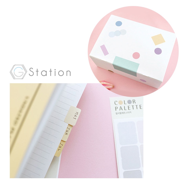 Combo 04 tờ sticker dán sổ vuông tròn dùng dán trang trí sketchbook/ tập vở/ nhật ký - VP090