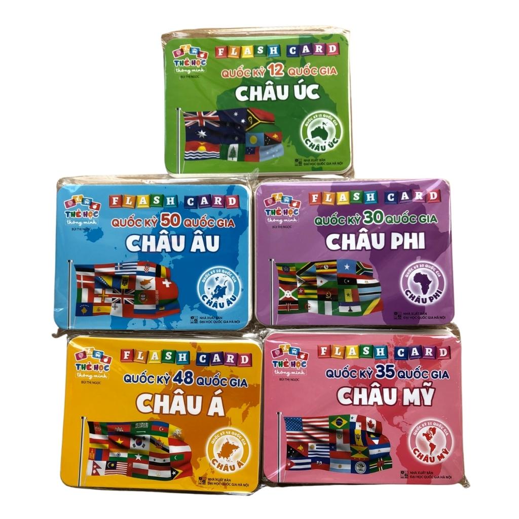 Bộ Thẻ Học Song Ngữ Quốc Kỳ Các Quốc Gia Trên Thế Giới Việt Hà - 175 Flaschcard Cờ Các Nước Kèm Hình Ảnh Việt Hà