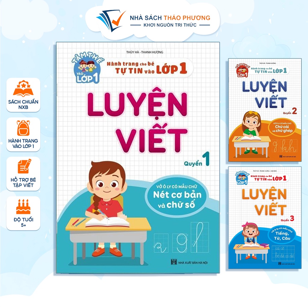 Sách - Luyện viết (Bộ 3 quyển lẻ) - Hành trang cho bé tự tin vào lớp 1