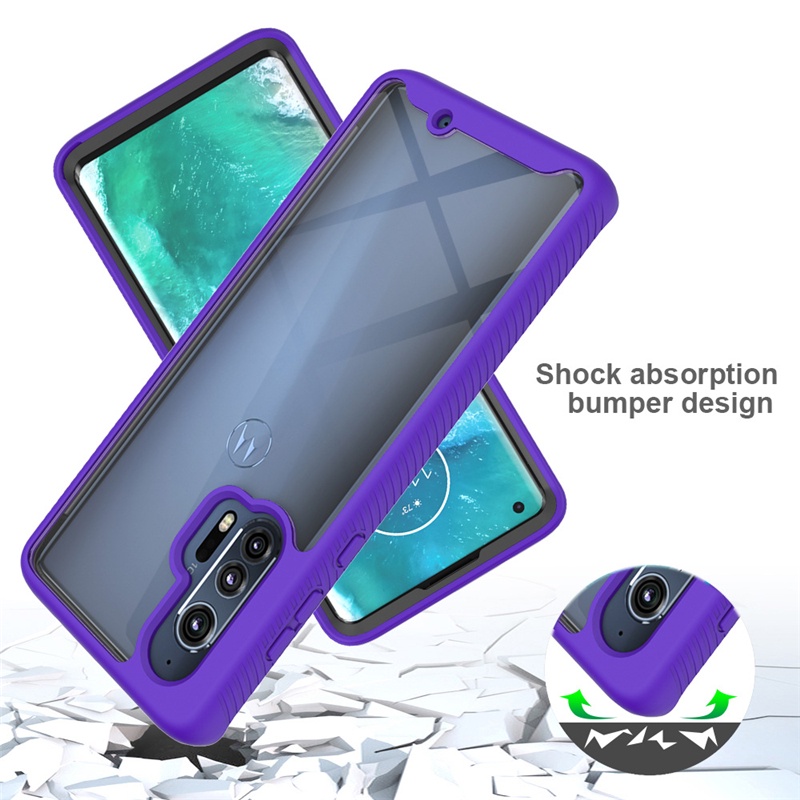 Ốp Điện Thoại 2 Trong 1 Chống Sốc Bảo Vệ 360 Độ Cho Motorola Moto E6s 2020 Edge Plus G Fast G Power G Stylus