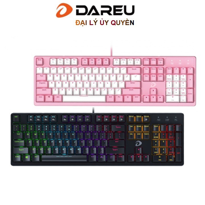 Bàn phím cơ Gaming DAREU EK1280S Pink / Black 104KEY MULTI LED