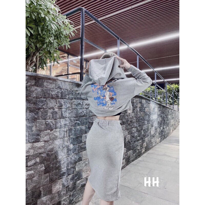 Set NỈ XÁM ÁO CRT+ CV SẺ