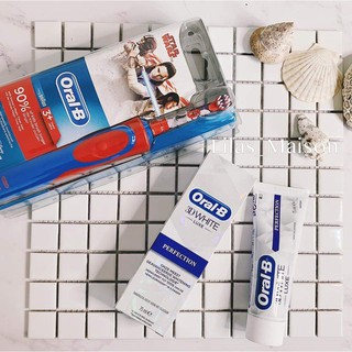 (Hàng Pháp) Kem đánh trắng răng Oral B 3D White Luxe Parelglans 75ml. Không chất tẩy trắng. Cam kết trắng sau 7 ngày sd.