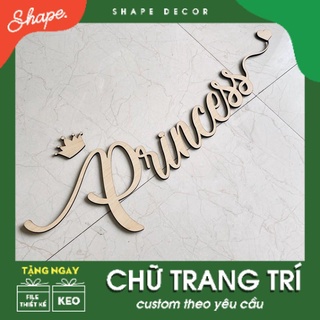 Chữ gỗ trang trí dán tường