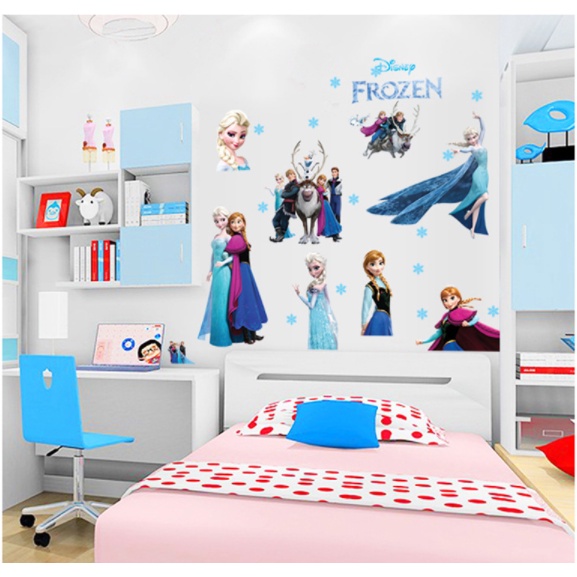 Decal dán tường Elsa công chúa băng giá trang trí phòng cho bé
