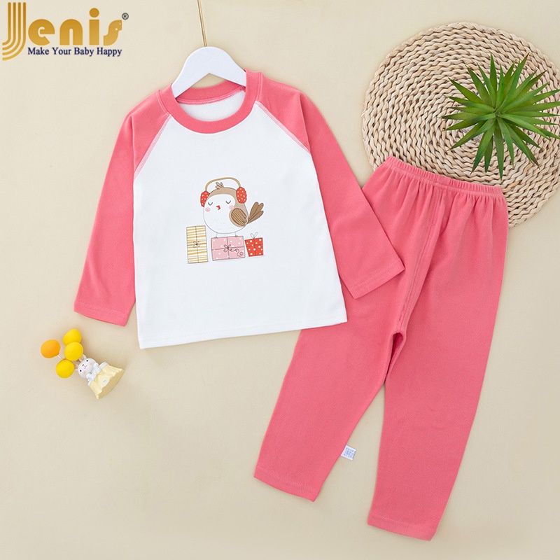 Quần áo trẻ em - Bộ quần áo thu đông dài tay nhiều mẫu cho bé trai bé gái cotton cao cấp Jenis JFM