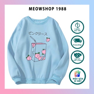 Sweater [GIÁ RẺ] in hộp sữa trái đào Cực Cute