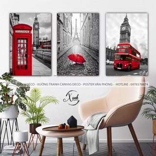 Bộ 3 tranh Thành phố siêu ấn tượng phong cách Châu Âu